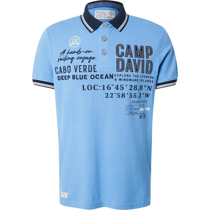 CAMP DAVID Tričko modrá / námornícka modrá / biela 67369158