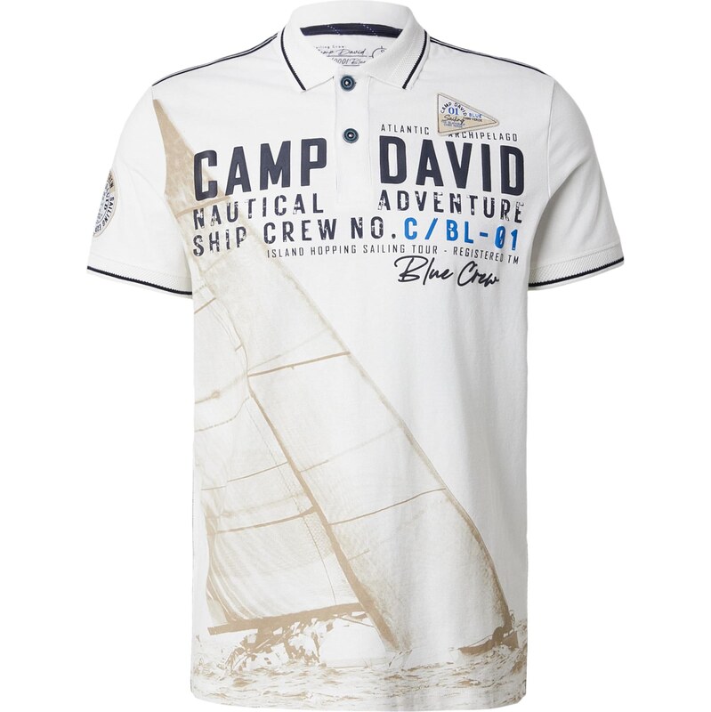 CAMP DAVID Tričko farba ťavej srsti / čierna / biela 67369159