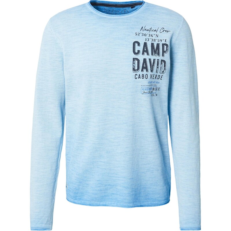 CAMP DAVID Sveter svetlomodrá / čierna 67369182