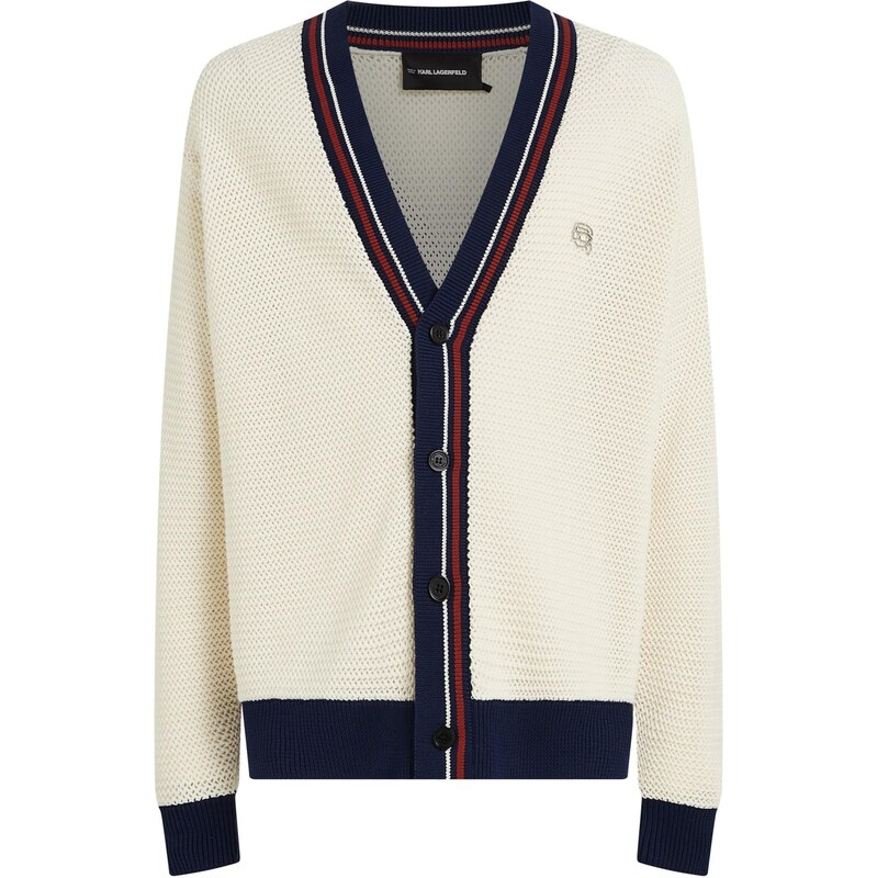 Karl Lagerfeld Kardigán krémová / námornícka modrá / tmavočervená 67369228