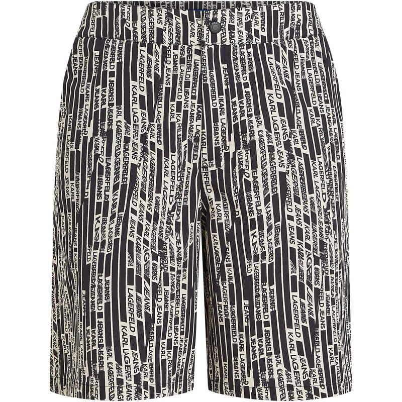 KARL LAGERFELD JEANS Nohavice krémová / čierna 67369232