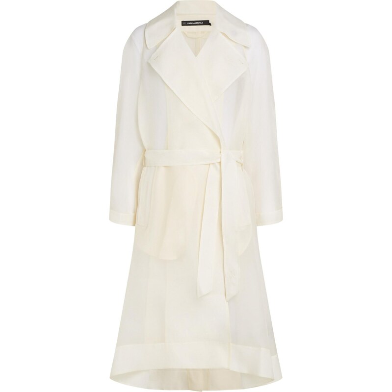 Karl Lagerfeld Prechodný kabát Organza biela 67369248