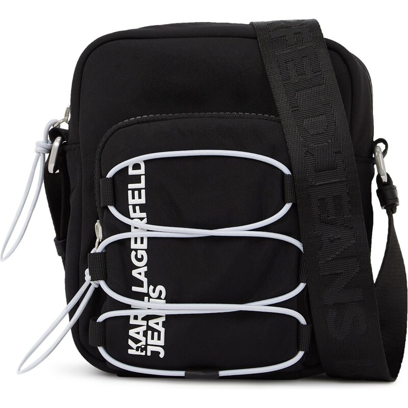 KARL LAGERFELD JEANS Taška cez rameno čierna / biela 67369238