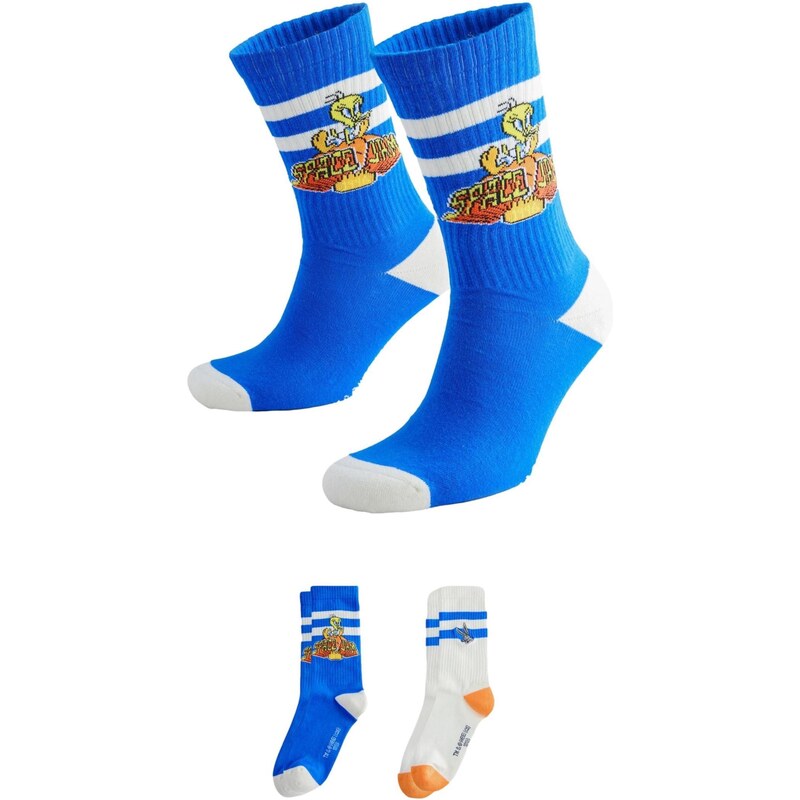 Next Ponožky Looney Tunes modrá / žltá / oranžová / biela 67369374