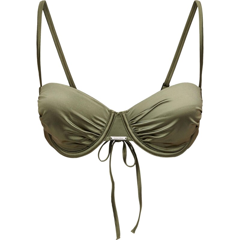 Calvin Klein Swimwear Bikinový top olivová 67369421