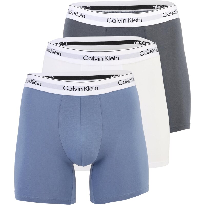 Calvin Klein Underwear Boxerky modrosivá / antracitová / biela 67369471