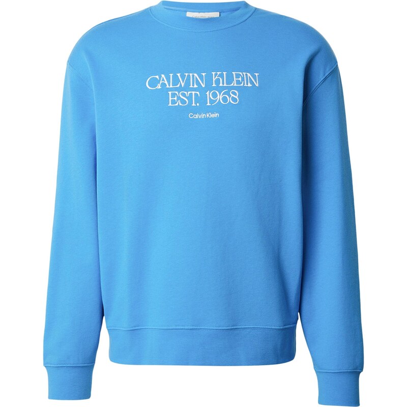 Calvin Klein Jeans Mikina 1968 NYC azúrová / biela 67369531