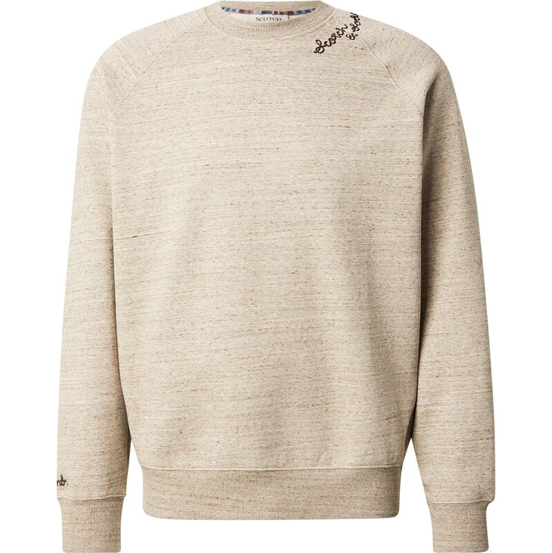 SCOTCH & SODA Mikina Space tmavohnedá / sivobéžová 67369534