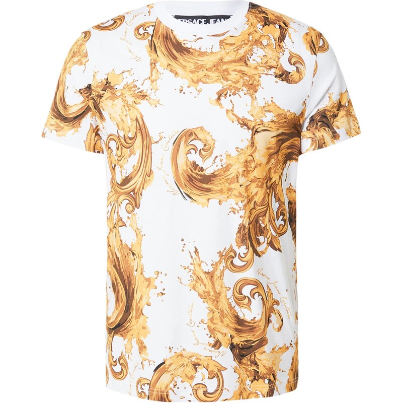 Versace Jeans Couture Tričko 80GAH6S0 žltá / biela 67369551