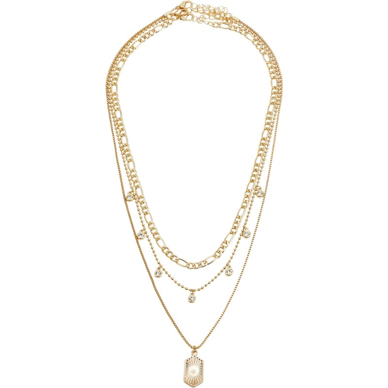 PIECES Retiazka PCRINE zlatá / priehľadná 67369616