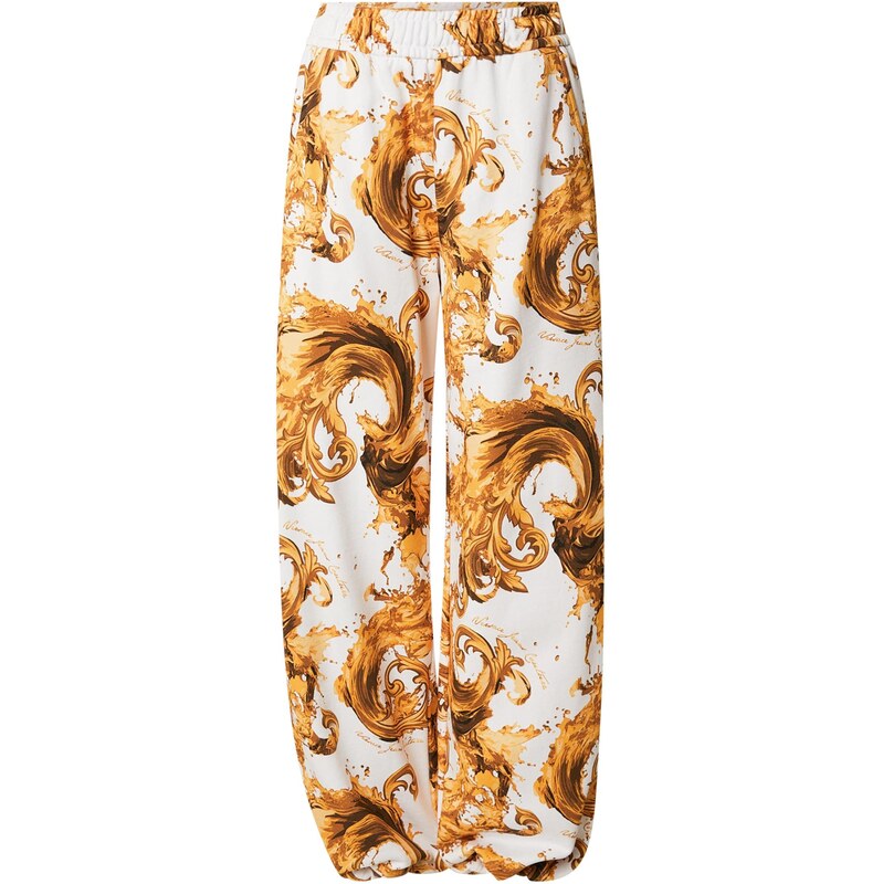 Versace Jeans Couture Nohavice hnedá / oranžová / biela 67369675