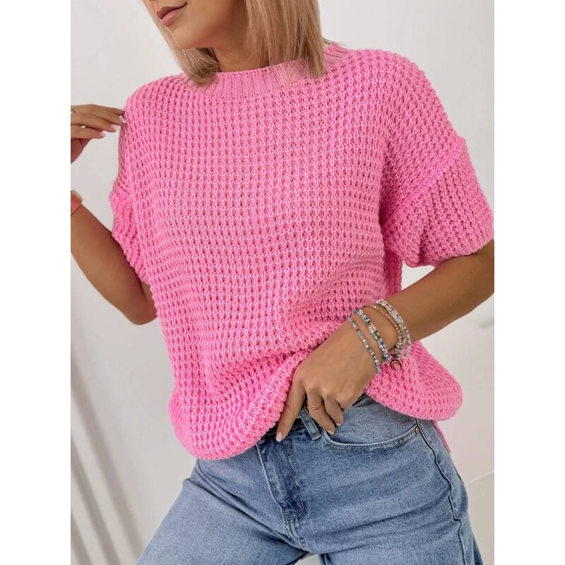 Fashionweek Dámsky pletený sveter s krátkym rukávom UB-BELIZA 67370794