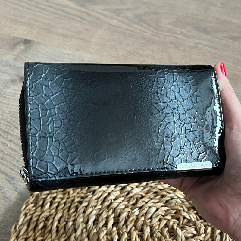 Jennifer Jones Dámska kožená peňaženka čierna LORNA 67370808