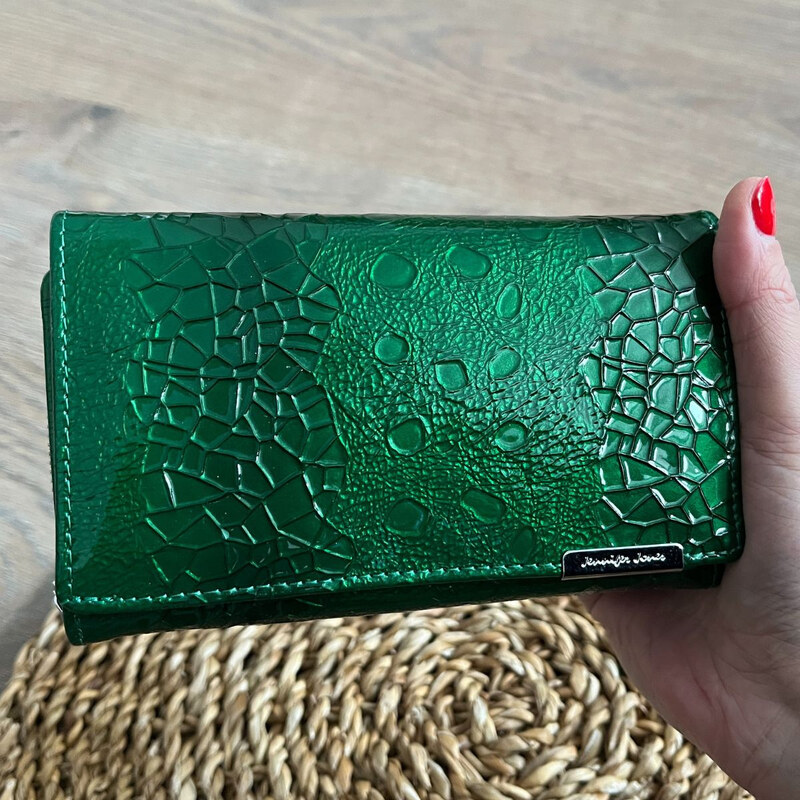 Jennifer Jones Dámska kožená peňaženka zelená LORNA 67370809