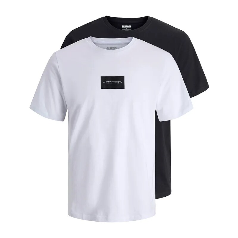 bonprix JJ REBEL tričko (2ks v balení), farba čierna 66230321