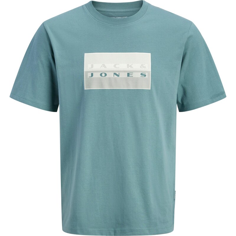 Jack & Jones Junior Tričko JCOFUSION sivá / smaragdová / biela 67377032