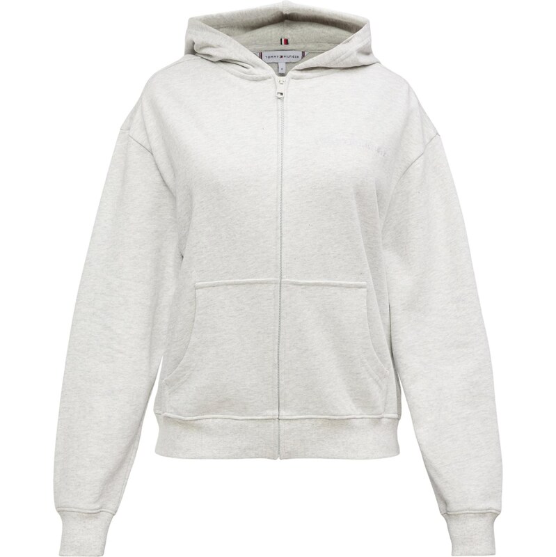 TOMMY HILFIGER Tepláková bunda Essential sivá melírovaná 67377093