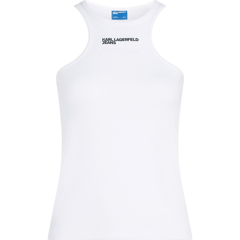 KARL LAGERFELD JEANS Top tmavozelená / biela 67377096