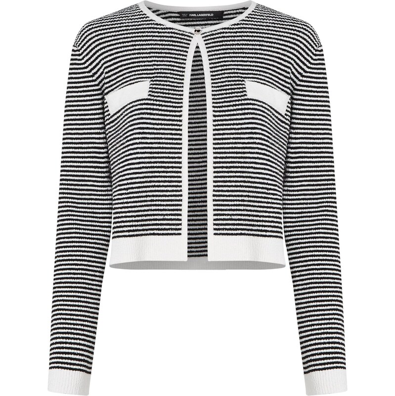 Karl Lagerfeld Kardigán Ikon čierna / biela 67377102