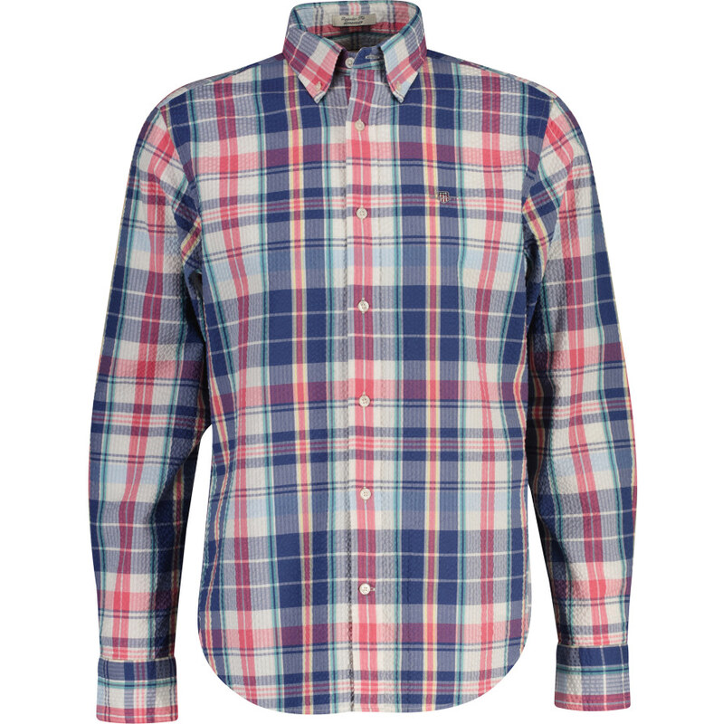 KOŠEĽA GANT REG SEERSUCKER MADRAS SHIRT VINTAGE BLUE 67371886