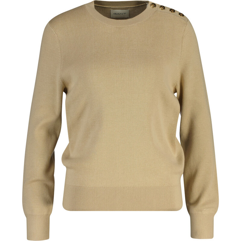 SVETER GANT TEXTURED COTTON C-NECK OAT BEIGE 67371911