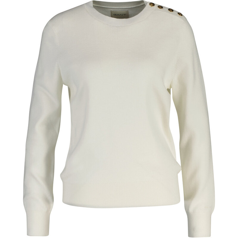 SVETER GANT TEXTURED COTTON C-NECK EGGSHELL 67371910