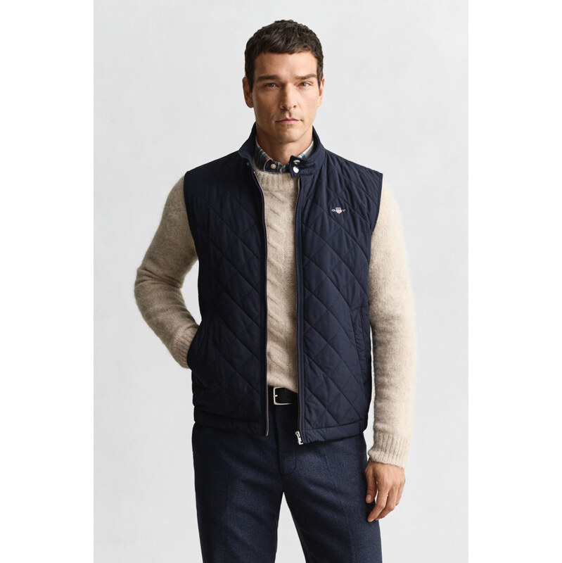 VESTA GANT QUILTED WINDCHEATER VEST EVENING BLUE 67371919