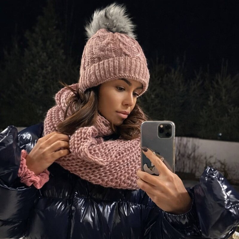 Fashionweek Zimní set čiapka a šál, pletený tunel WOOL-INES 67371938