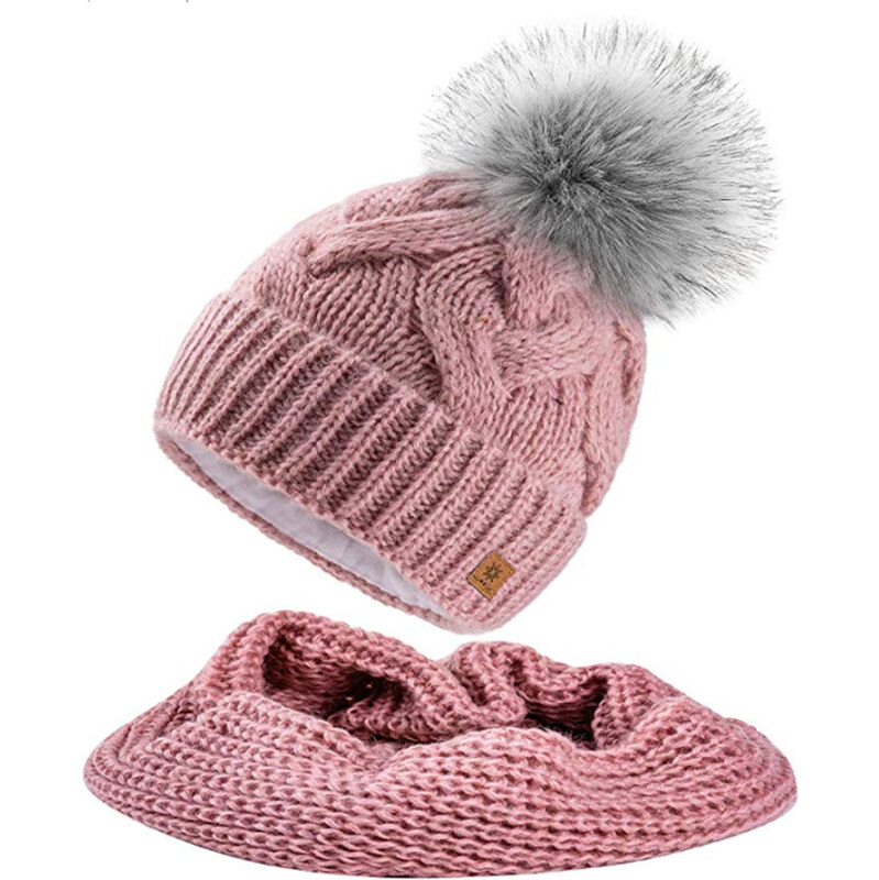 Fashionweek Zimní set čiapka a šál, pletený tunel WOOL-INES 67371941