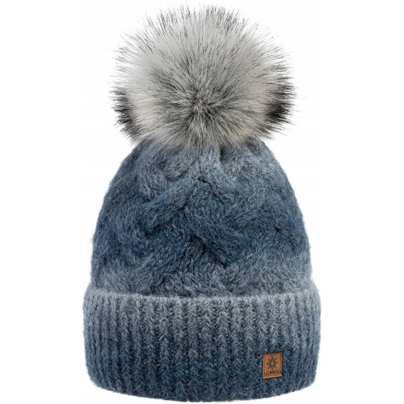 Fashionweek Moderni Vlnená zimná čiapka s bambulíflísová podšívka 48752184