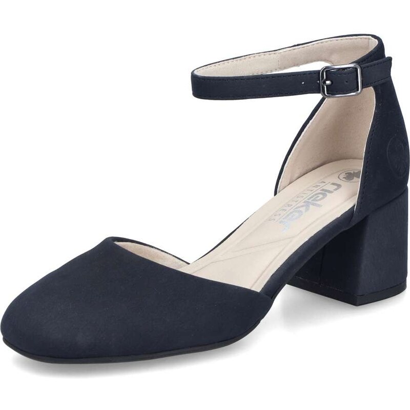 Dámske lodičky RIEKER 44762-14 modrá S6 67373856