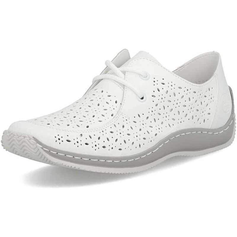 Dámske poltopánky RIEKER L1722-80 biela S6 67375936