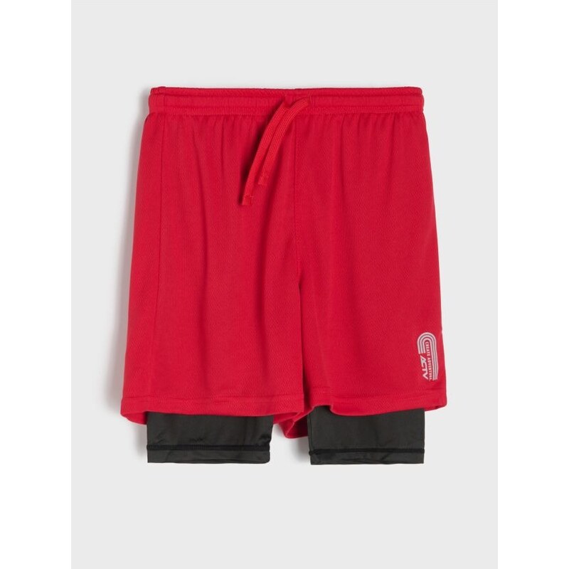 Sinsay - Športové šortky s cyklistickými kraťasmi a reflexnou potlačou 67377127