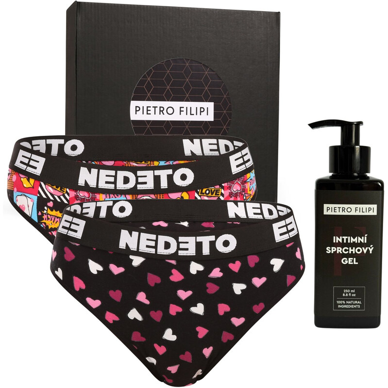Dámska darčeková sada 2PACK nohavičky Nedeto a intímny gél Pietro 67379742