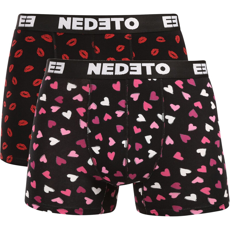 2PACK pánske boxerky Nedeto Kiss and Hearts viacfarebné (2NBVL01) 67379741