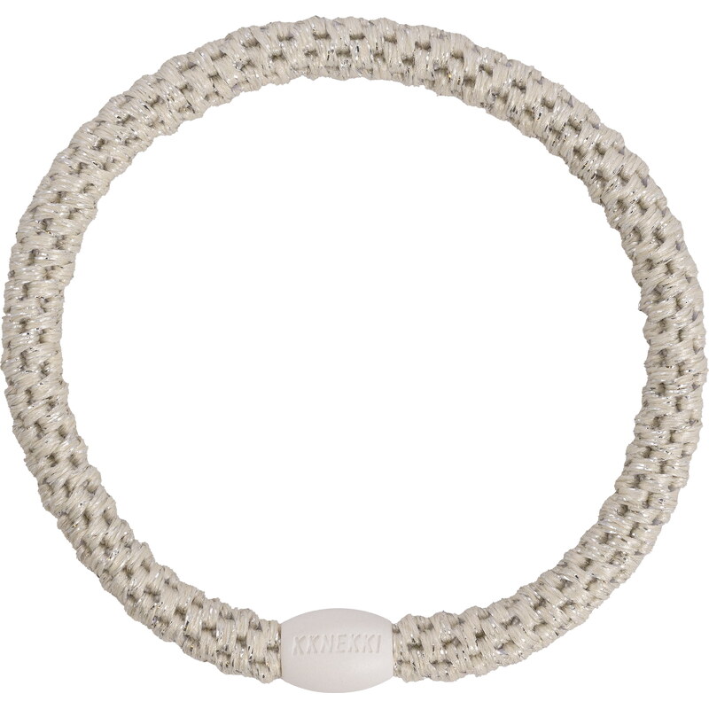 Gumička do vlasov Kknekki Slim Ivory Glitter 67379270