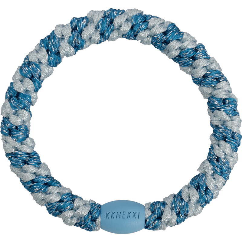 Gumička do vlasov Kknekki Stripe Baby Blue Glitter 67379271