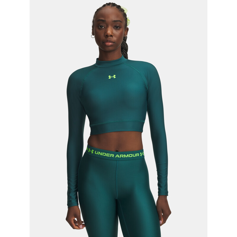 E-shop Under Armour HeatGear Crop Mock LS tričko
