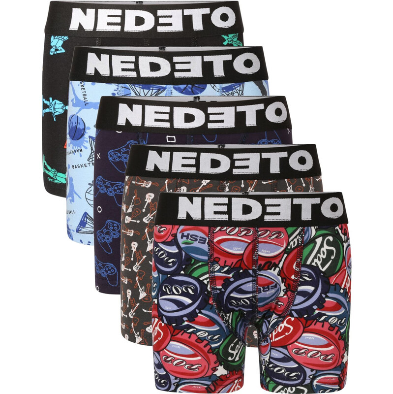 5PACK detské boxerky Nedeto viacfarebné (5NBDV4) 6-8 let 67379758