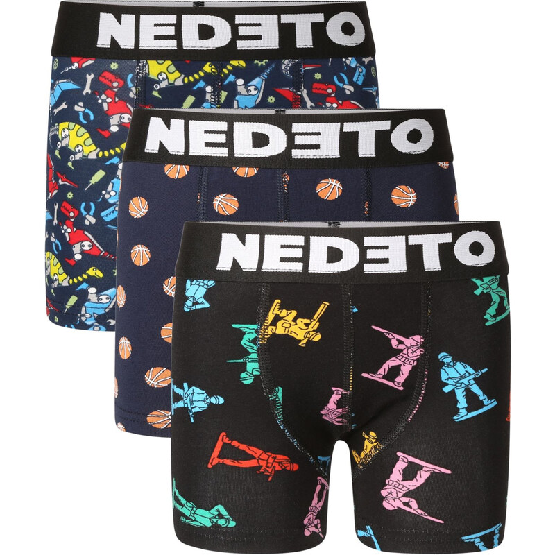 3PACK detské boxerky Nedeto viacfarebné (3NBDV5) 6-8 let 67379756