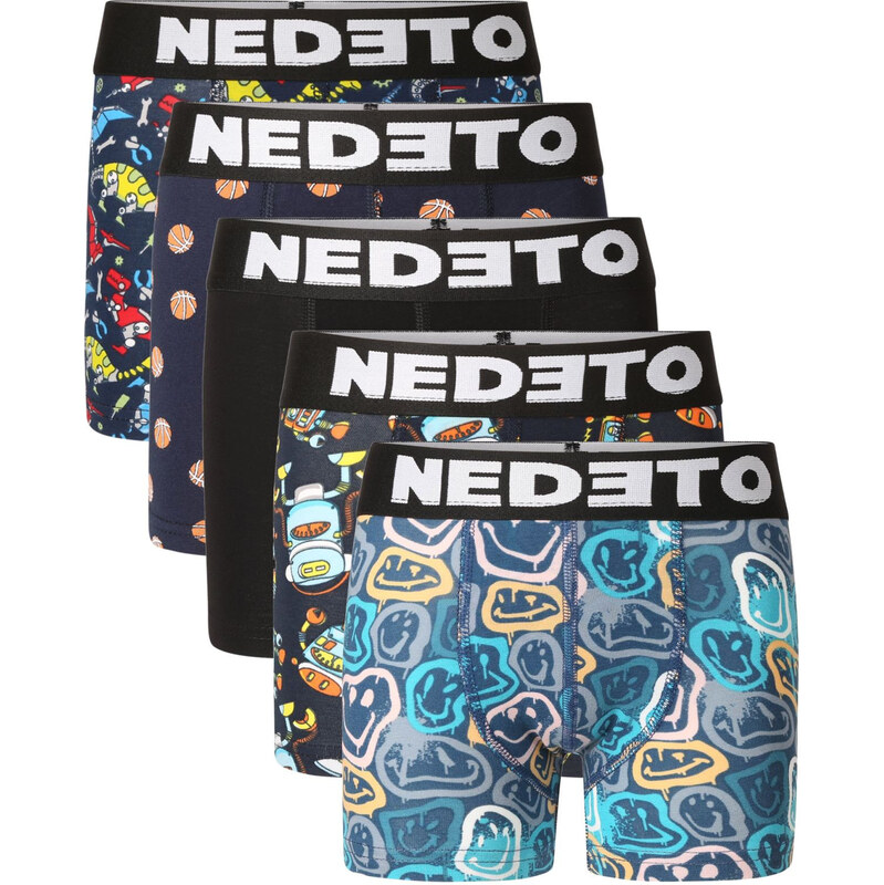 5PACK detské boxerky Nedeto viacfarebné (5NBDV3) 6-8 let 67379759