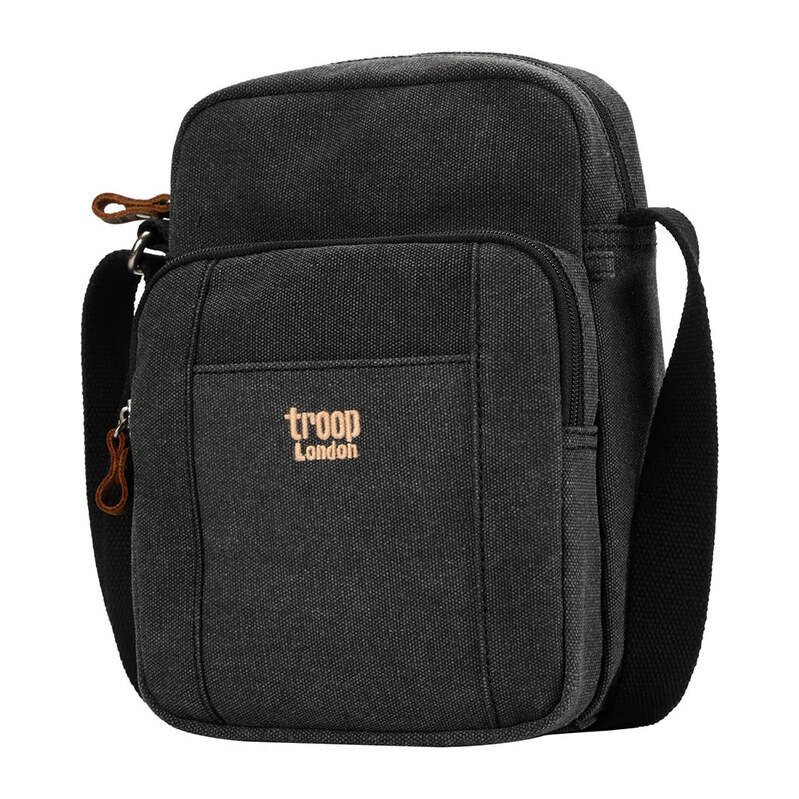 Troop London Menšia značková taška cez rameno čierna (GT547) 67379803