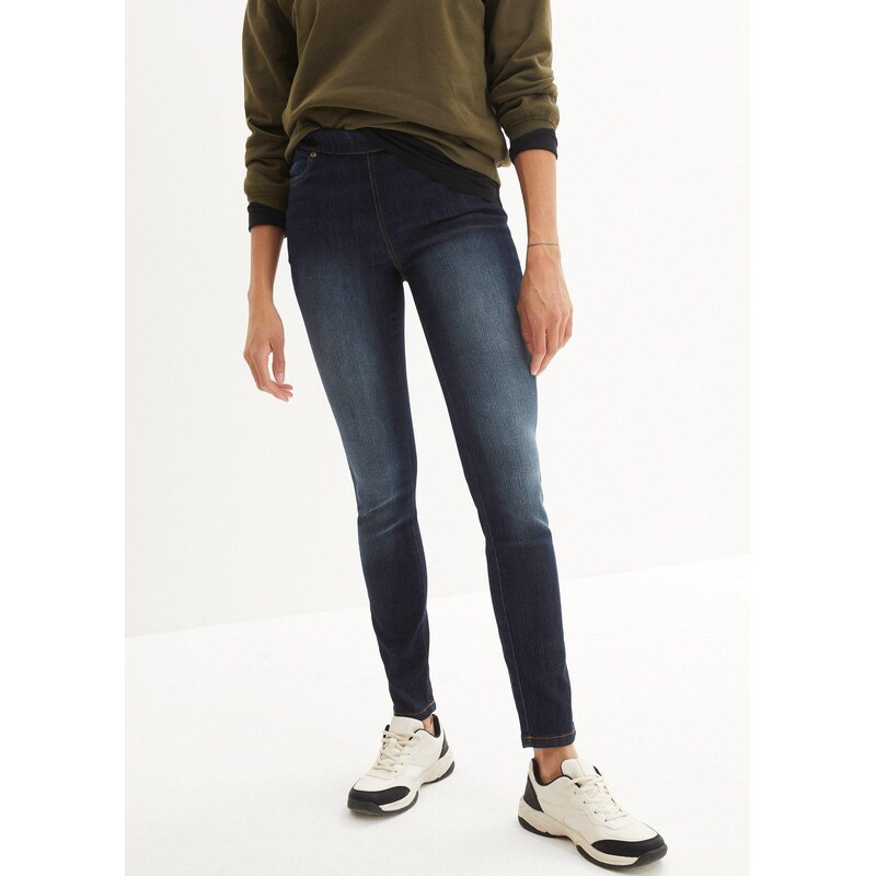 bonprix Džínsové legíny, komfort-streč, farba modrá 44733709
