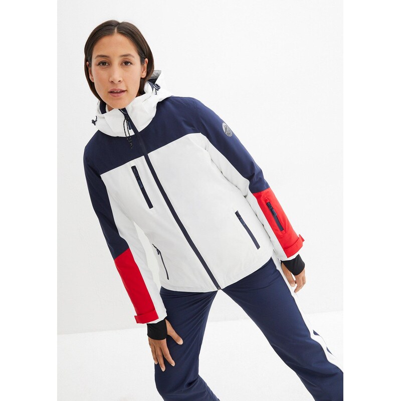 bonprix Funkčná bunda s prevzdušnením, nepremokavá, farba biela 47086091