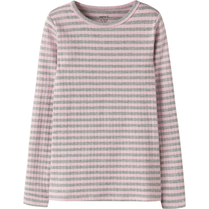 NAME IT Tričko NKFSuraja sivá melírovaná / ružová 67392424