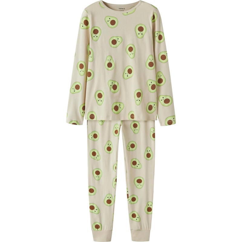 NAME IT Pyžamo hnedá / olivová / svetlozelená 67392427