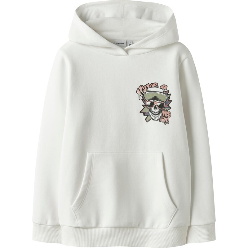 NAME IT Mikina NKMBastian modrá / pastelovo oranžová / čierna / biela 67392429