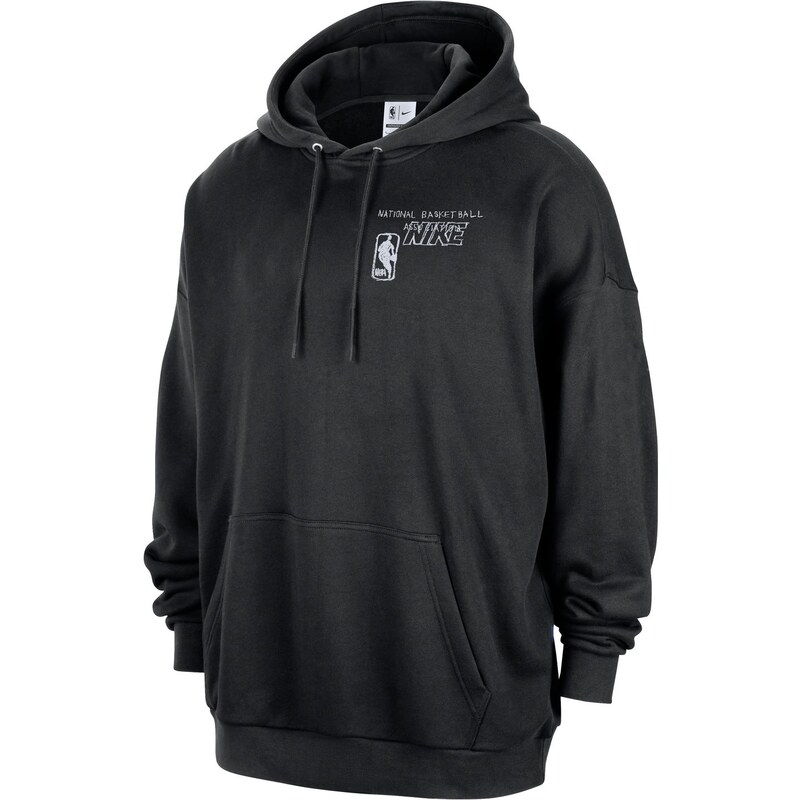 Nike Team 31 Club Oversized Pullover Hoodie Black - Pánske - Mikina 67385273
