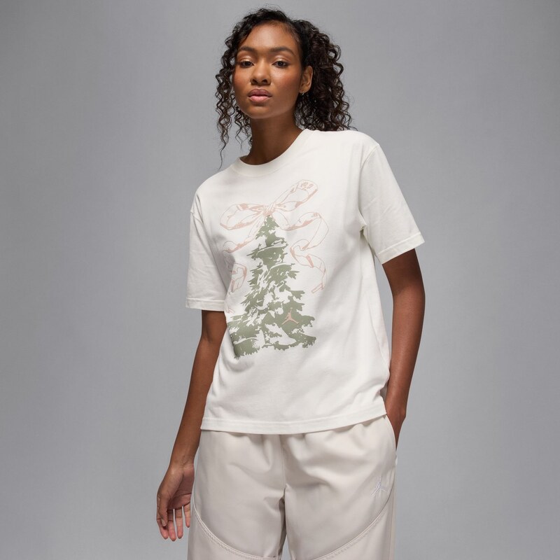 Jordan Brooklyn Graphic Wmns Tee Sail - Dámske - Tričko Jordan - Biele 67385271