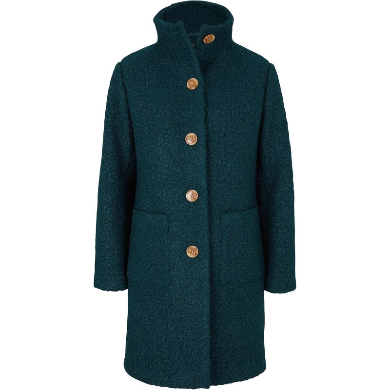 bonprix Kabát buklé s vreckami, farba modrá 45182026